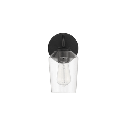 Shayna 1 Light 5 inch Flat Black Wall Sconce Wall Light - Orvon Lighting