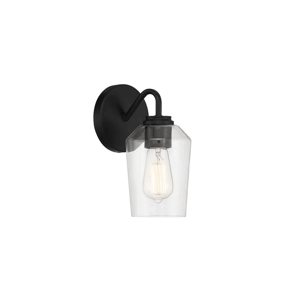 Shayna 1 Light 5 inch Flat Black Wall Sconce Wall Light - Orvon Lighting
