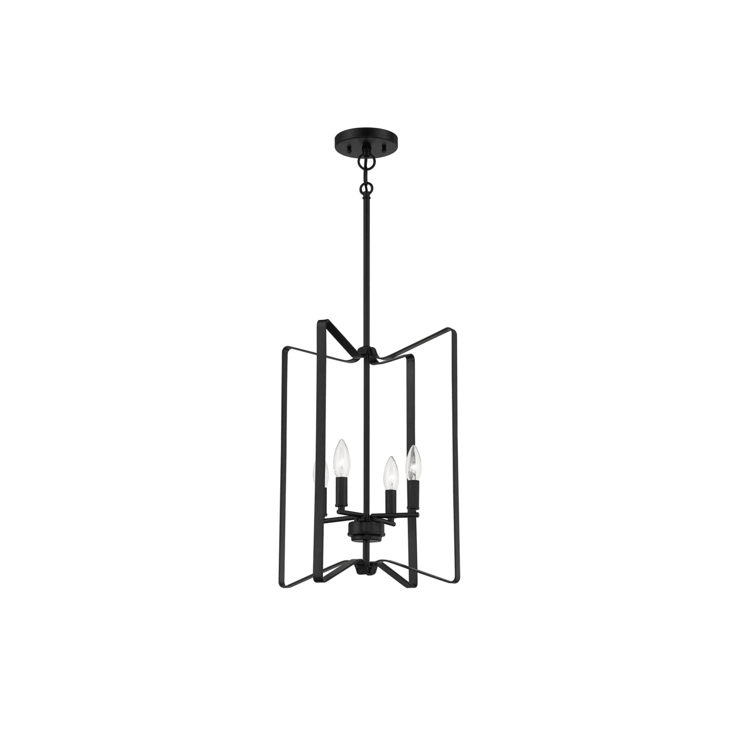 Shayna 4 Light 15 inch Flat Black Foyer Light Ceiling Light - Orvon Lighting
