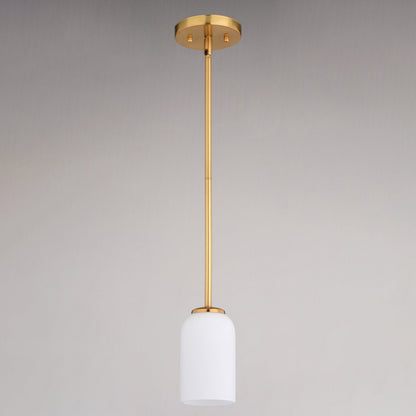 Shelby 5 - in. 1 Light Mini Pendant Natural Brass - Orvon Lighting
