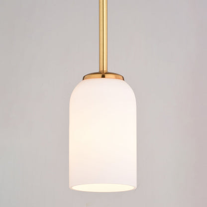 Shelby 5 - in. 1 Light Mini Pendant Natural Brass - Orvon Lighting