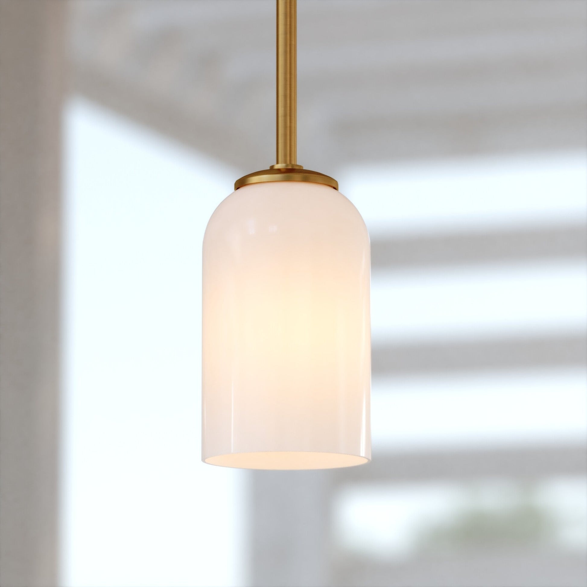 Shelby 5 - in. 1 Light Mini Pendant Natural Brass - Orvon Lighting