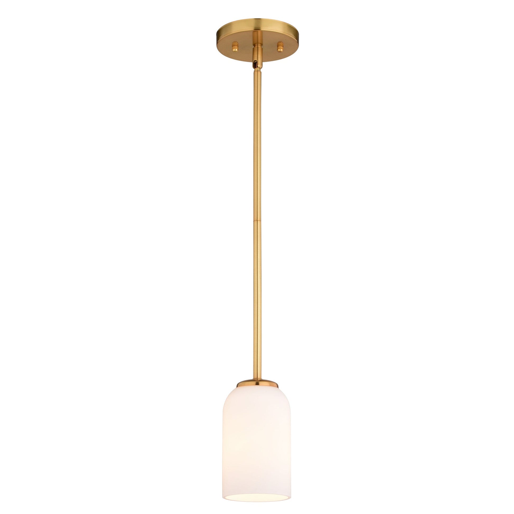 Shelby 5 - in. 1 Light Mini Pendant Natural Brass - Orvon Lighting
