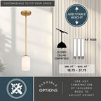 Shelby 5 - in. 1 Light Mini Pendant Natural Brass - Orvon Lighting