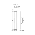 Slim Decorative Outdoor Modern Wall Sconce 5cct - Orvon Lighting