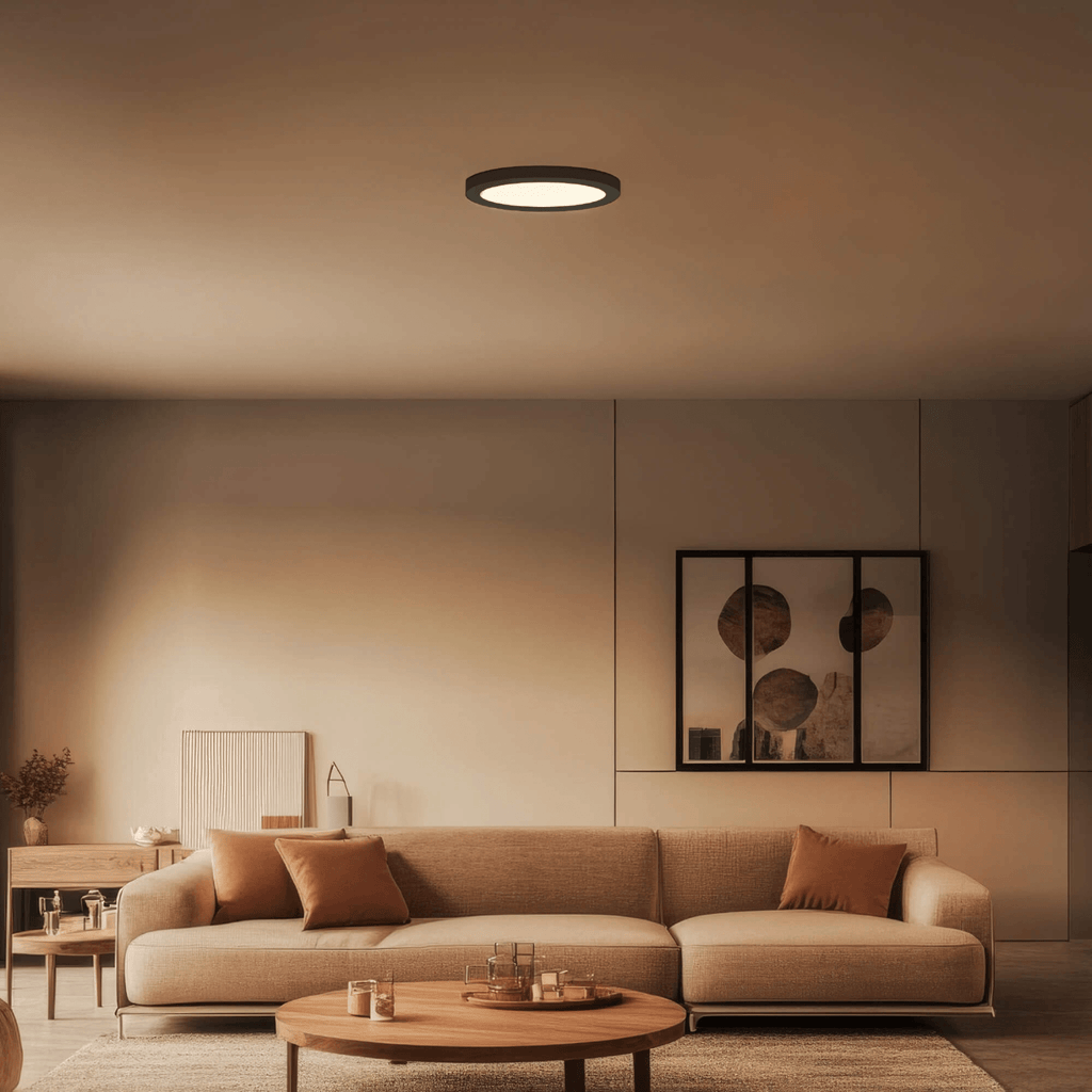 Smart 12in Flush Mount, RGB+CCT, BLE Mesh - Orvon Lighting