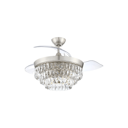 Sofia 42 inch Clear Acrylic Blades Fan, Hidden Blades - Orvon Lighting