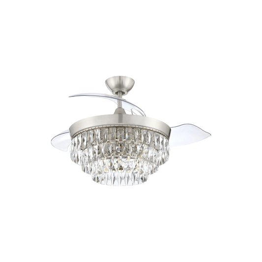Sofia 42 inch Clear Acrylic Blades Fan, Hidden Blades - Orvon Lighting