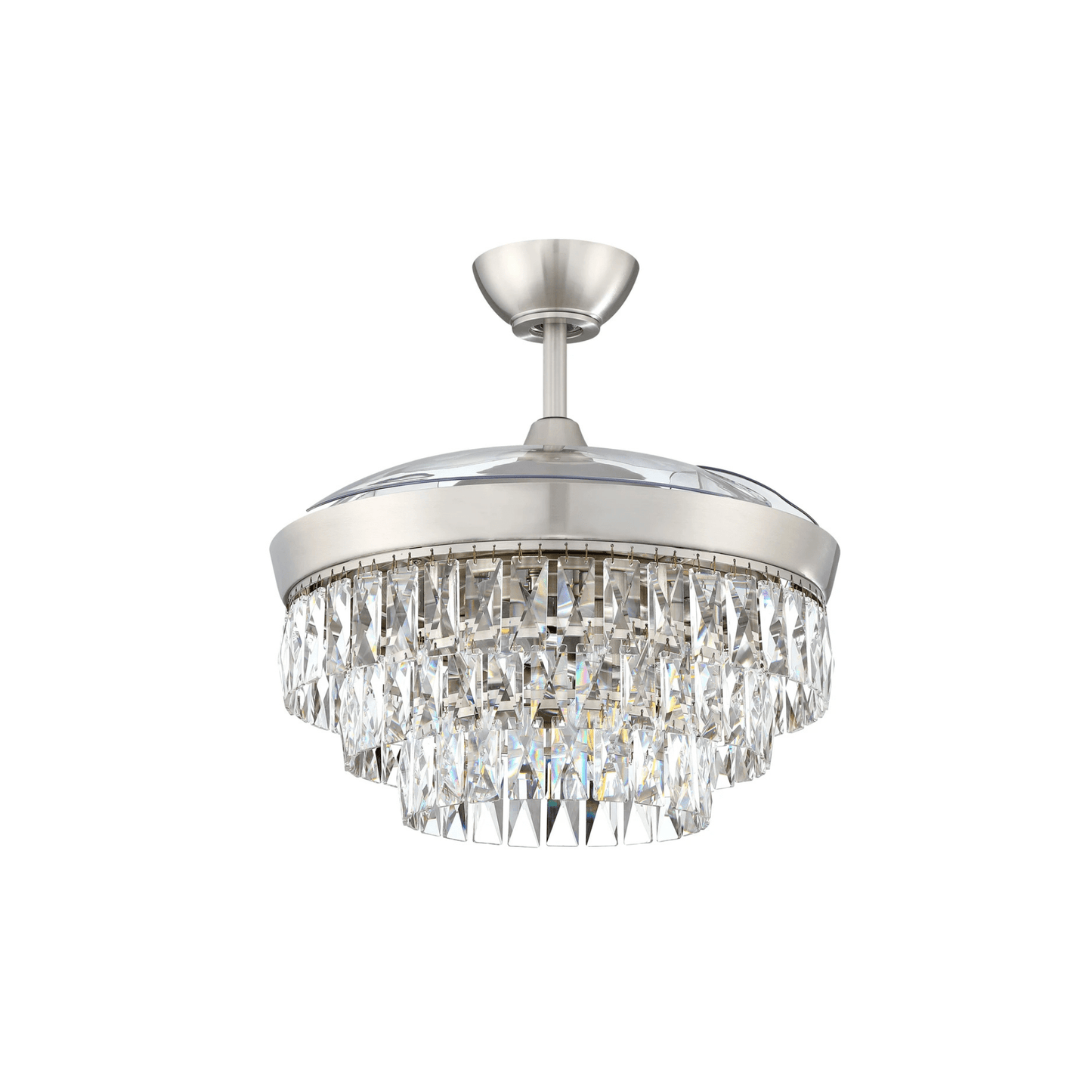 Sofia 42 inch Clear Acrylic Blades Fan, Hidden Blades - Orvon Lighting