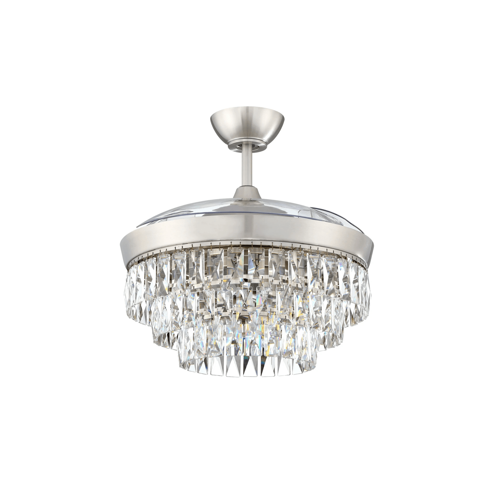 Sofia 42 inch Clear Acrylic Blades Fan, Hidden Blades - Orvon Lighting
