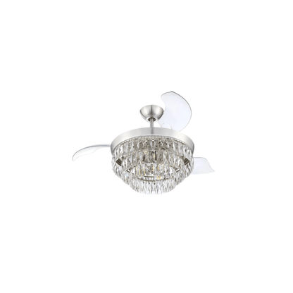 Sofia 42 inch Clear Acrylic Blades Fan, Hidden Blades - Orvon Lighting