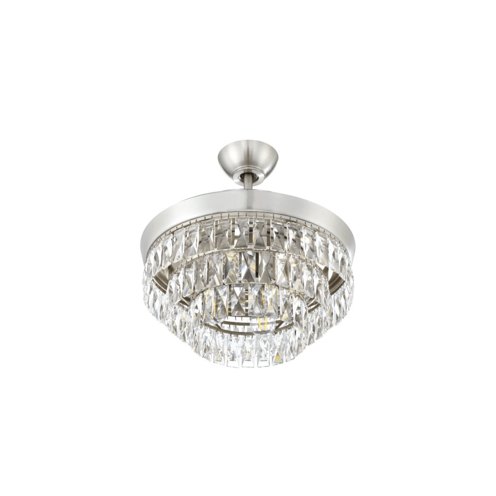 Sofia 42 inch Clear Acrylic Blades Fan, Hidden Blades - Orvon Lighting