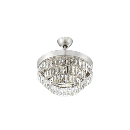 Sofia 42 inch Clear Acrylic Blades Fan, Hidden Blades - Orvon Lighting