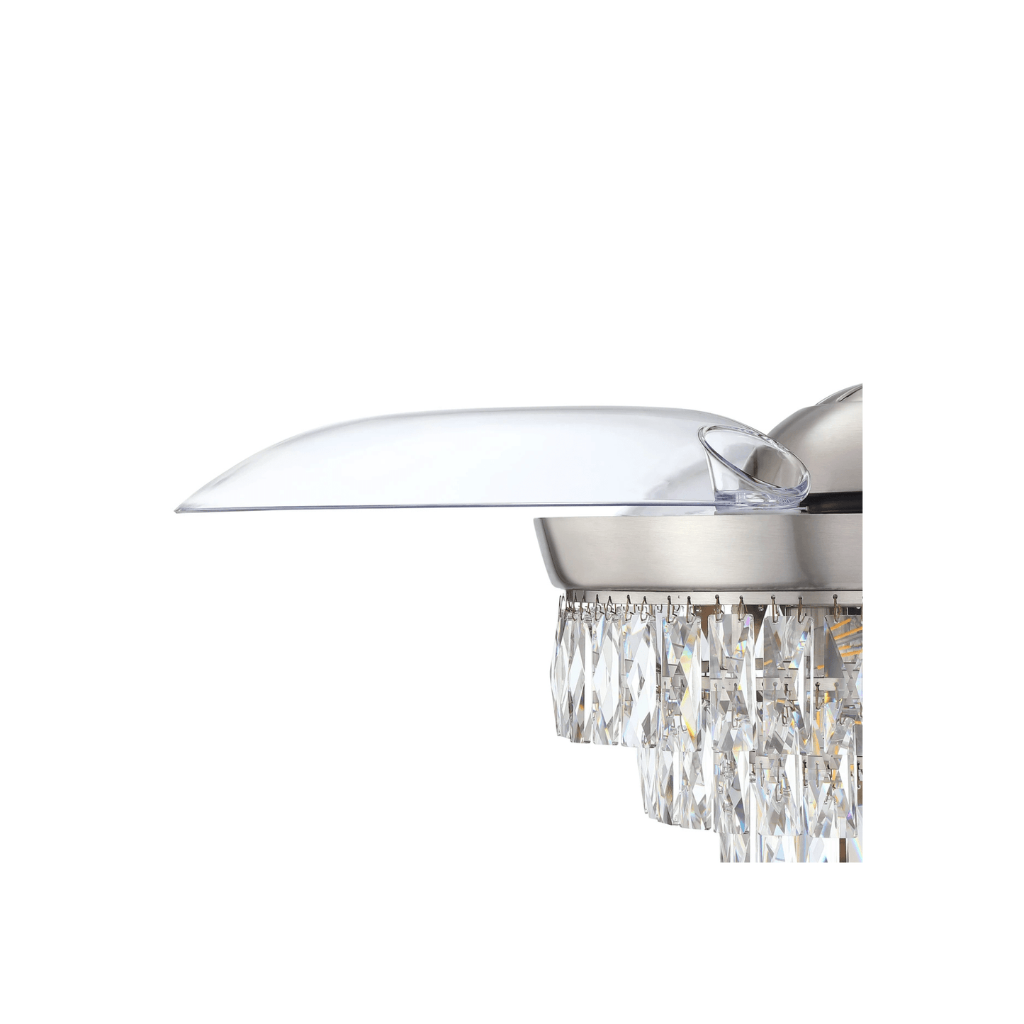 Sofia 42 inch Clear Acrylic Blades Fan, Hidden Blades - Orvon Lighting