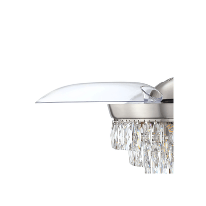 Sofia 42 inch Clear Acrylic Blades Fan, Hidden Blades - Orvon Lighting