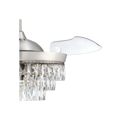 Sofia 42 inch Clear Acrylic Blades Fan, Hidden Blades - Orvon Lighting