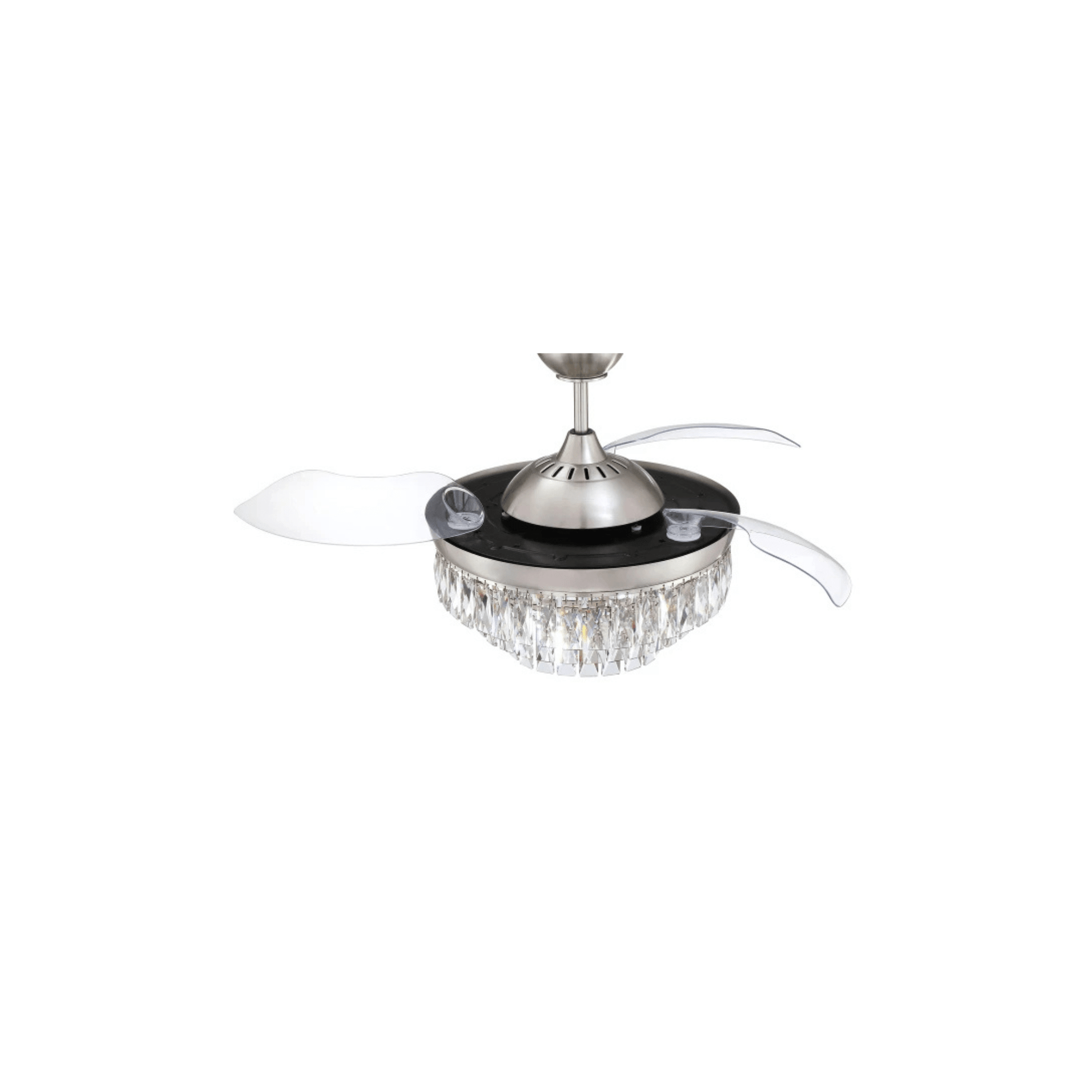 Sofia 42 inch Clear Acrylic Blades Fan, Hidden Blades - Orvon Lighting