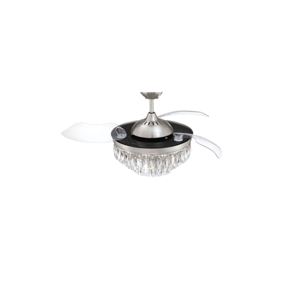 Sofia 42 inch Clear Acrylic Blades Fan, Hidden Blades - Orvon Lighting