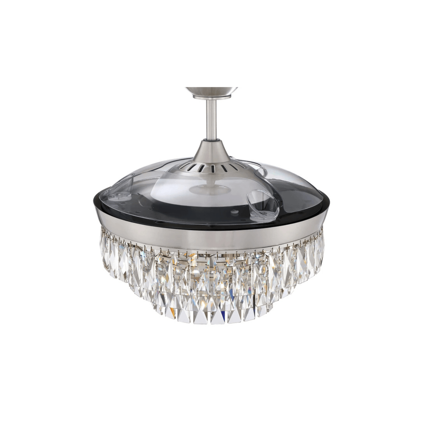 Sofia 42 inch Clear Acrylic Blades Fan, Hidden Blades - Orvon Lighting