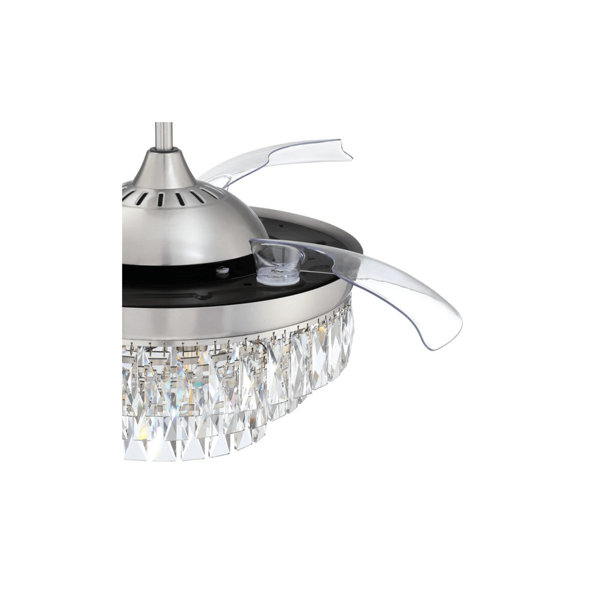 Sofia 42 inch Clear Acrylic Blades Fan, Hidden Blades - Orvon Lighting