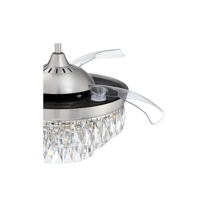 Sofia 42 inch Clear Acrylic Blades Fan, Hidden Blades - Orvon Lighting