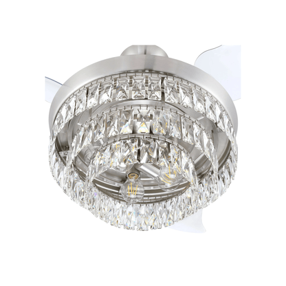 Sofia 42 inch Clear Acrylic Blades Fan, Hidden Blades - Orvon Lighting
