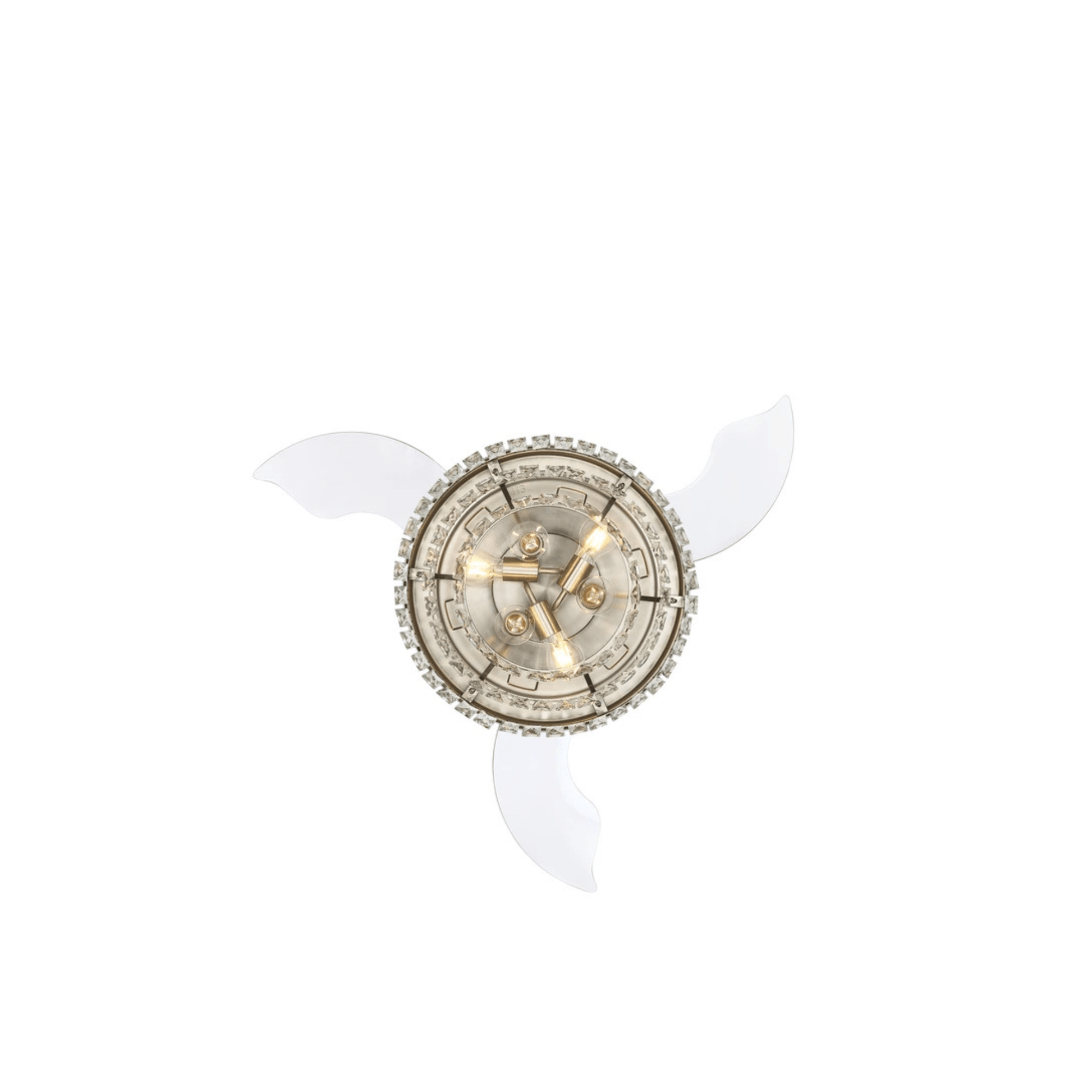 Sofia 42 inch Clear Acrylic Blades Fan, Hidden Blades - Orvon Lighting
