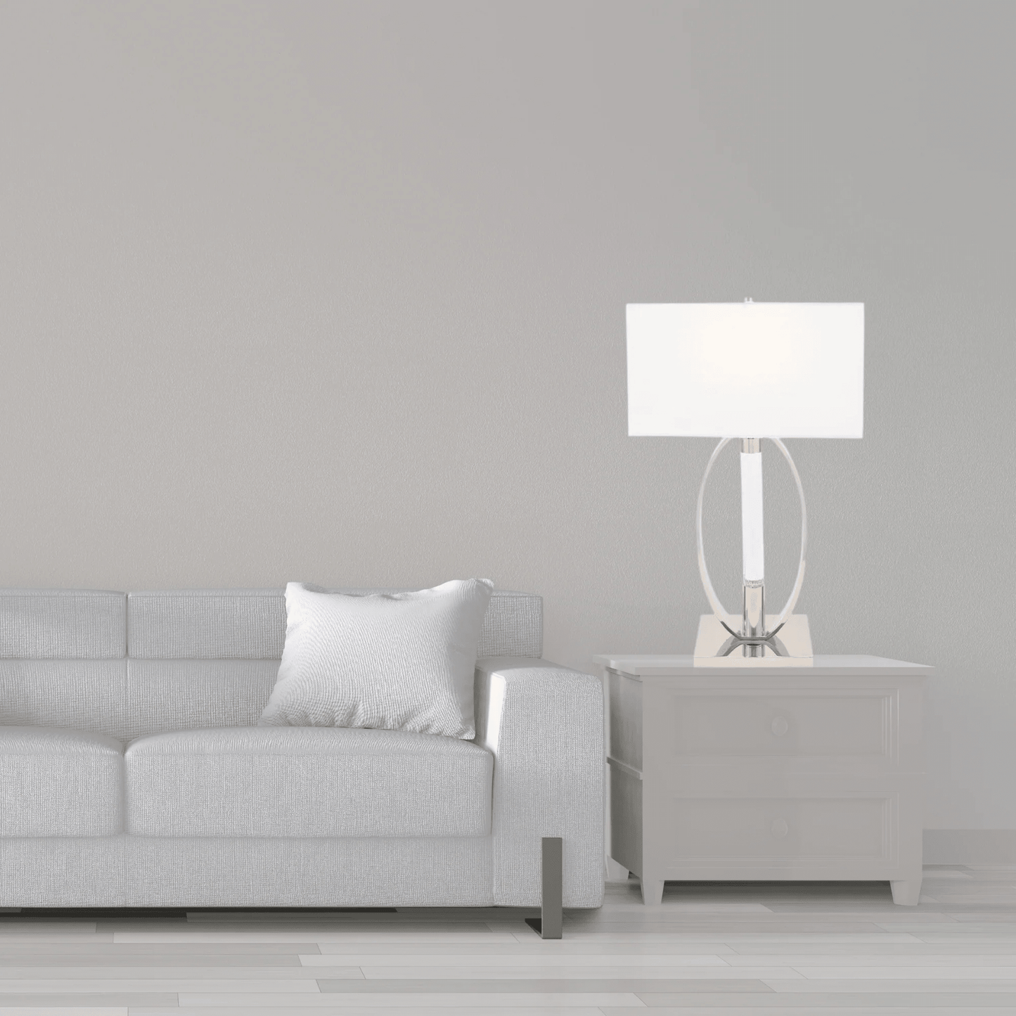 Sparkling Crystal & Chrome Table Lamp 2 Light - Orvon Lighting
