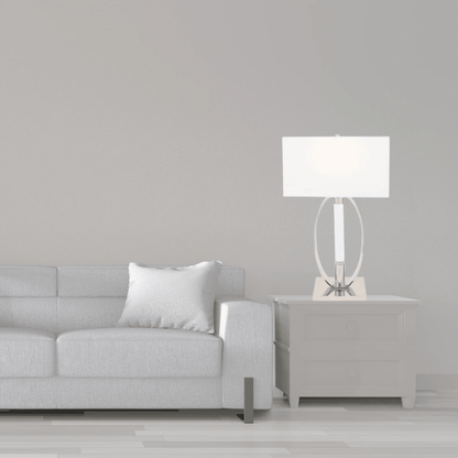 Sparkling Crystal & Chrome Table Lamp 2 Light - Orvon Lighting
