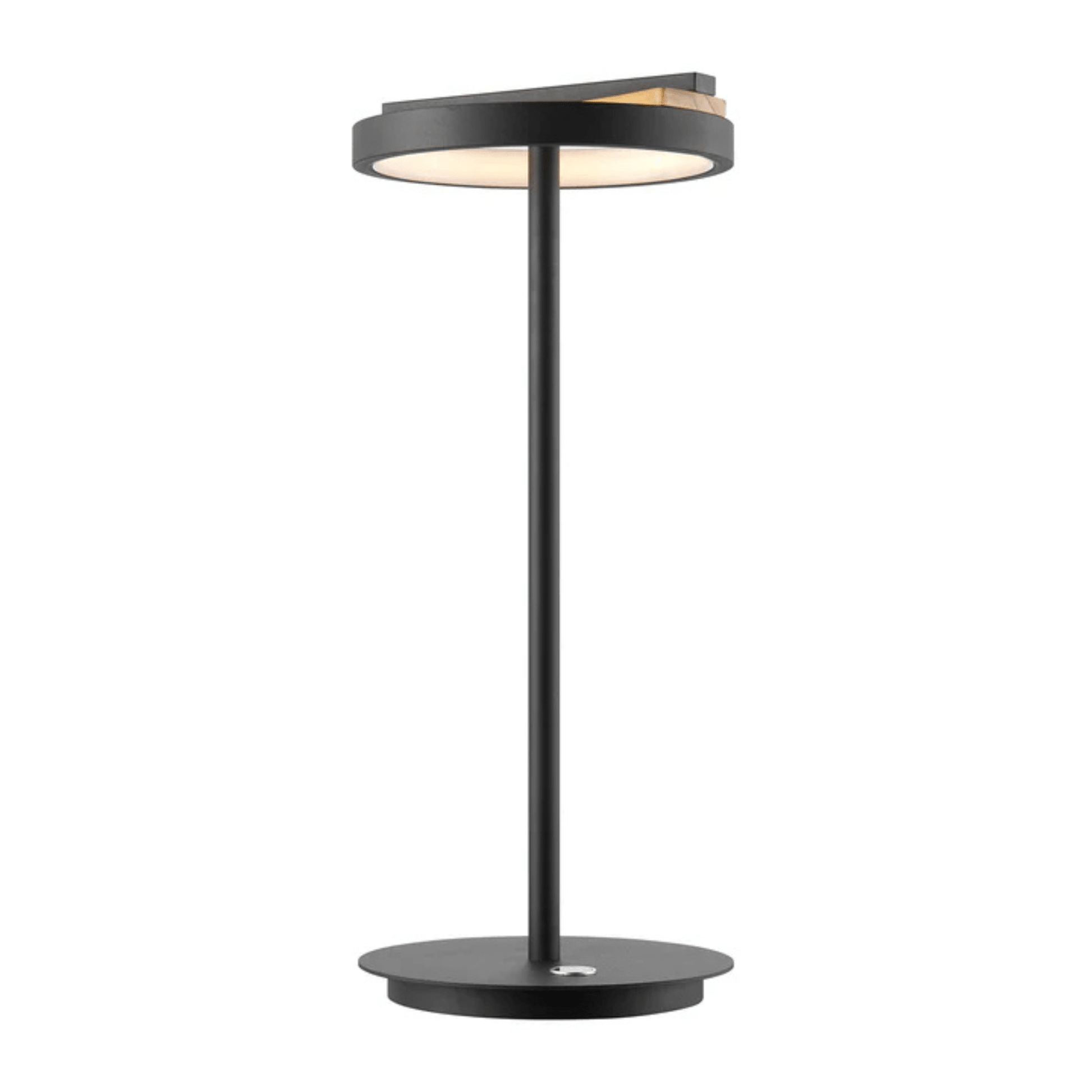 Table Lamp Satin Black & Wood - Orvon Lighting