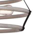 Taylor 24 - in. 4 Light Pendant Textured Black and Ash Gray - Orvon Lighting