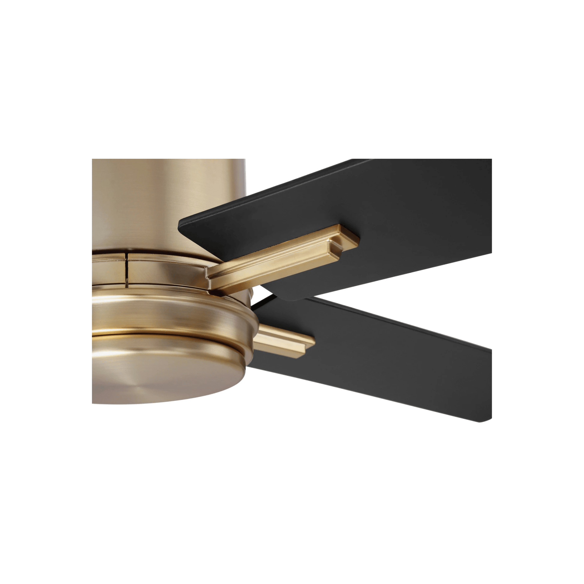 Teana 52 inch Flat Black and Satin Brass with Flat Black/Mesquite Blades Ceiling Fan - Orvon Lighting