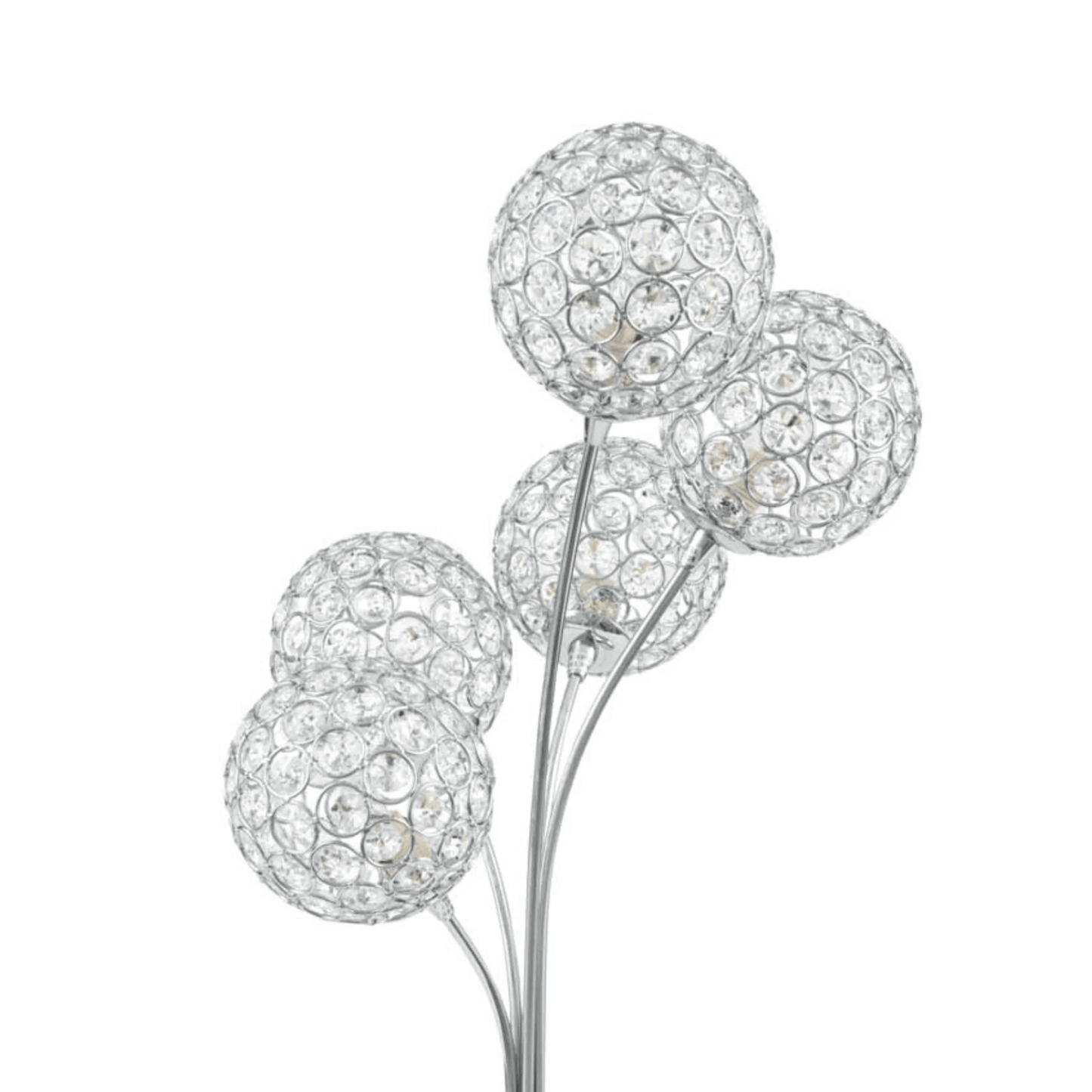 Thailand Crystal Domes Table Lamp 5 Light - Orvon Lighting