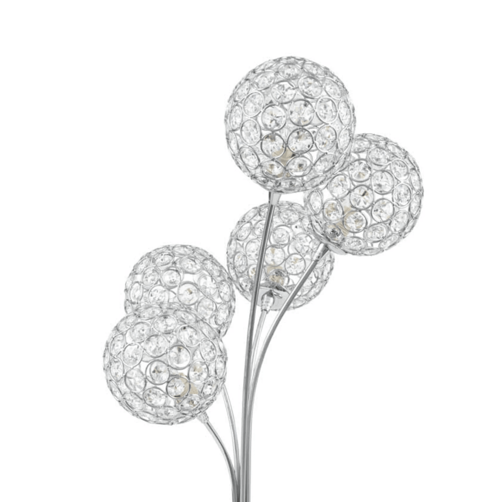 Thailand Crystal Domes Table Lamp 5 Light - Orvon Lighting