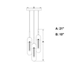 Thalia 10 - in. 3 Light Pendant - Orvon Lighting