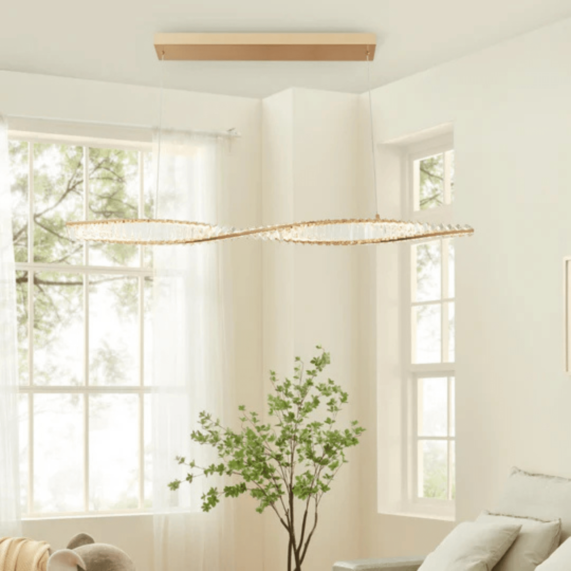 Towson Chandelier Brushed Gold - Orvon Lighting