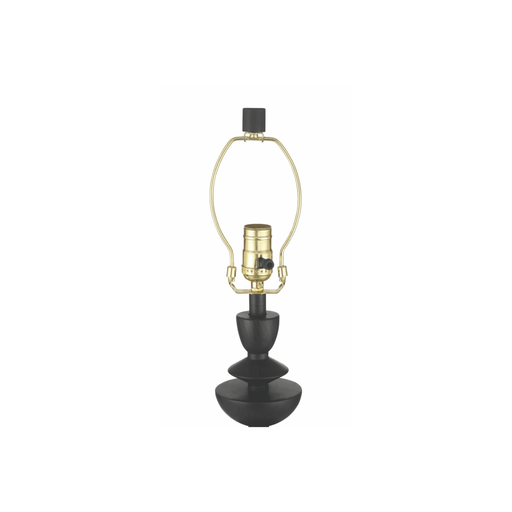 Travis 1 Light Table Lamp in Dark Wood - Orvon Lighting