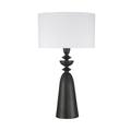 Travis 1 Light Table Lamp in Dark Wood - Orvon Lighting