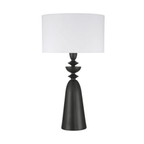Travis 1 Light Table Lamp in Dark Wood - Orvon Lighting