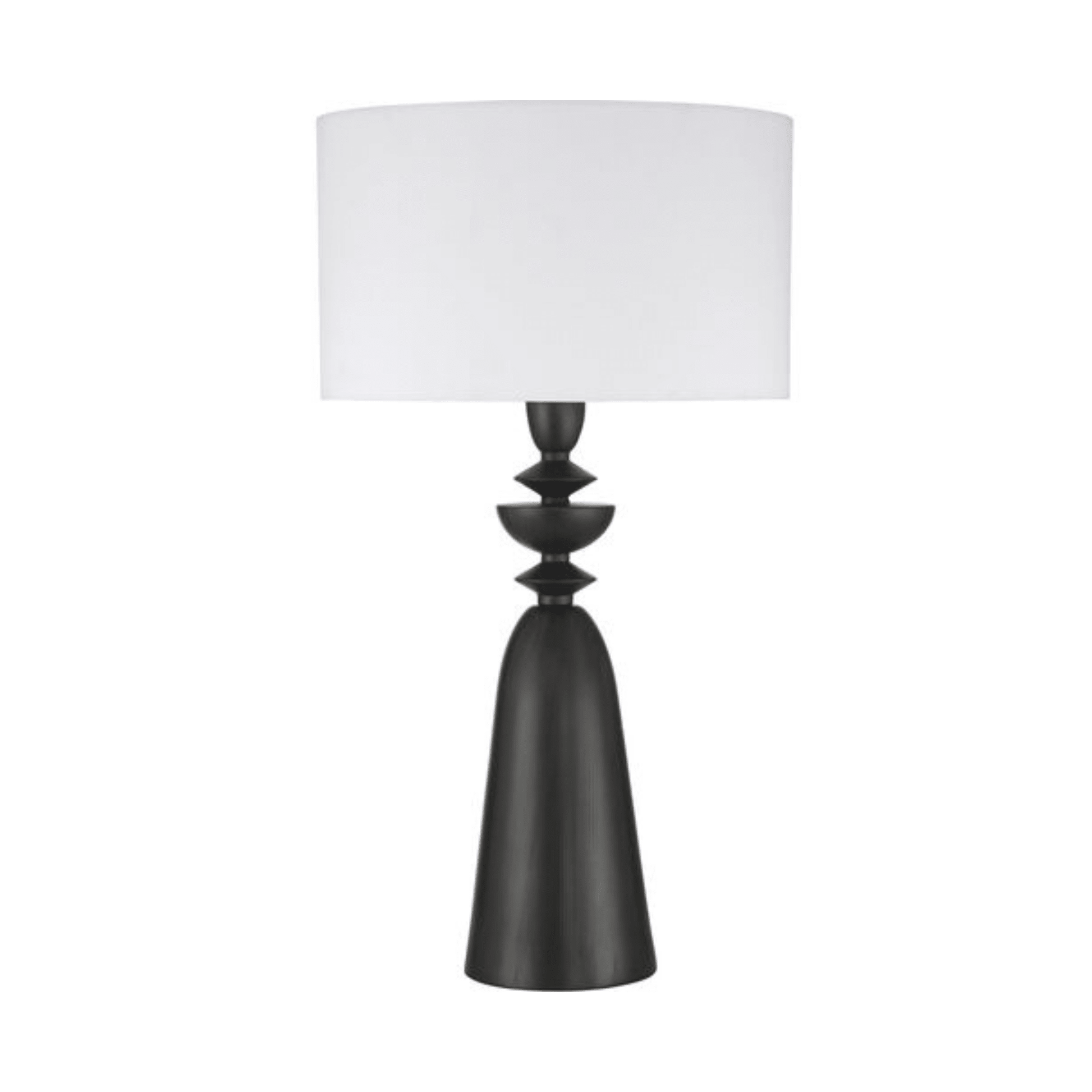 Travis 1 Light Table Lamp in Dark Wood - Orvon Lighting
