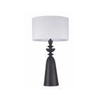 Travis 1 Light Table Lamp in Dark Wood - Orvon Lighting