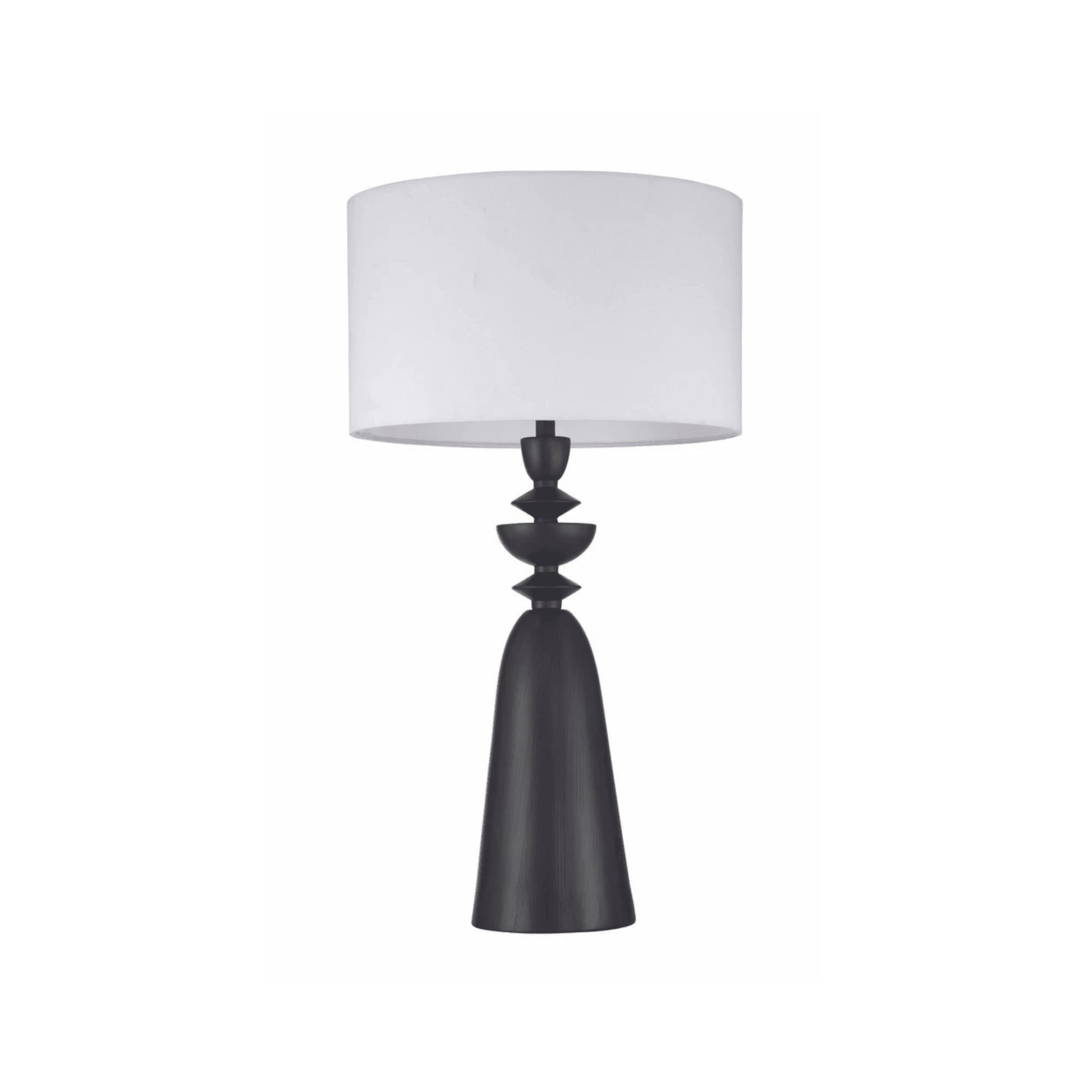 Travis 1 Light Table Lamp in Dark Wood - Orvon Lighting
