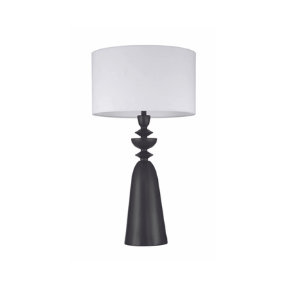 Travis 1 Light Table Lamp in Dark Wood - Orvon Lighting