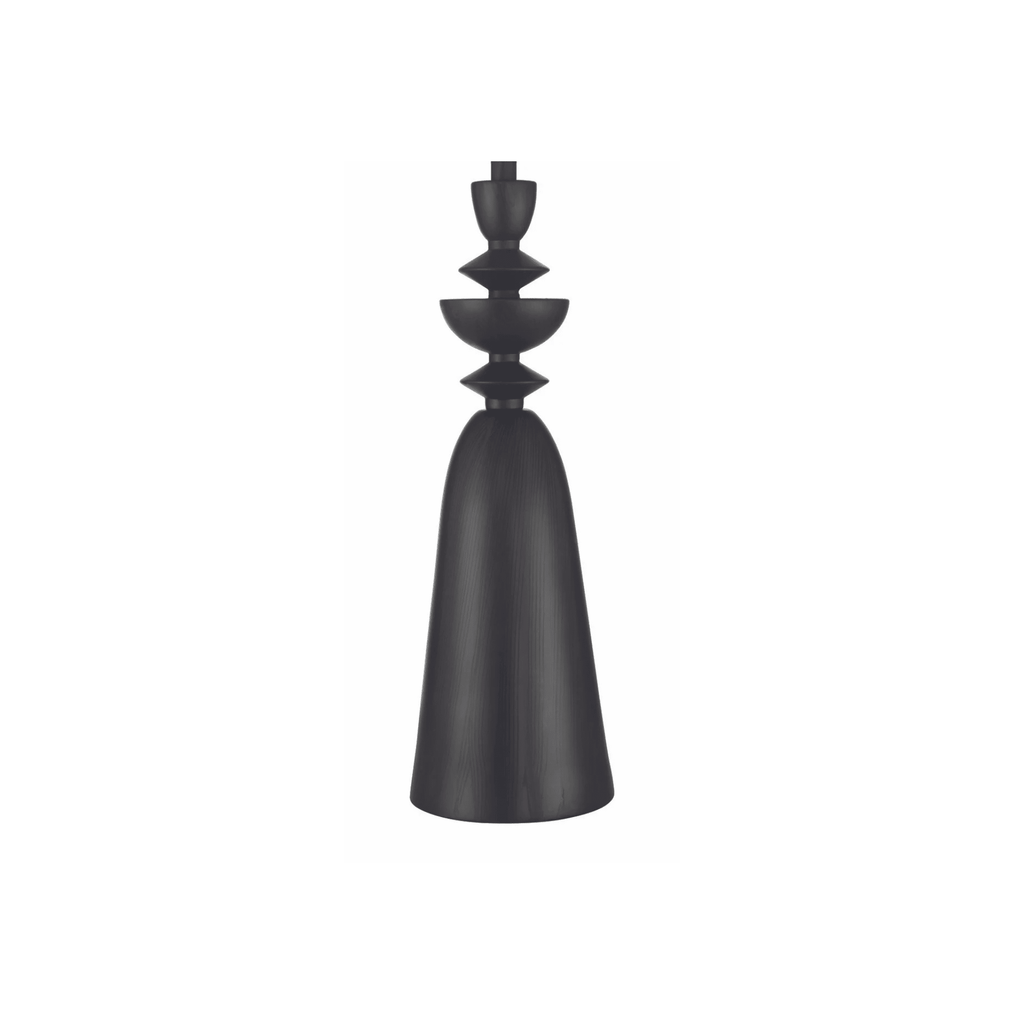 Travis 1 Light Table Lamp in Dark Wood - Orvon Lighting