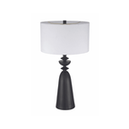 Travis 1 Light Table Lamp in Dark Wood - Orvon Lighting