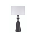Travis 1 Light Table Lamp in Dark Wood - Orvon Lighting