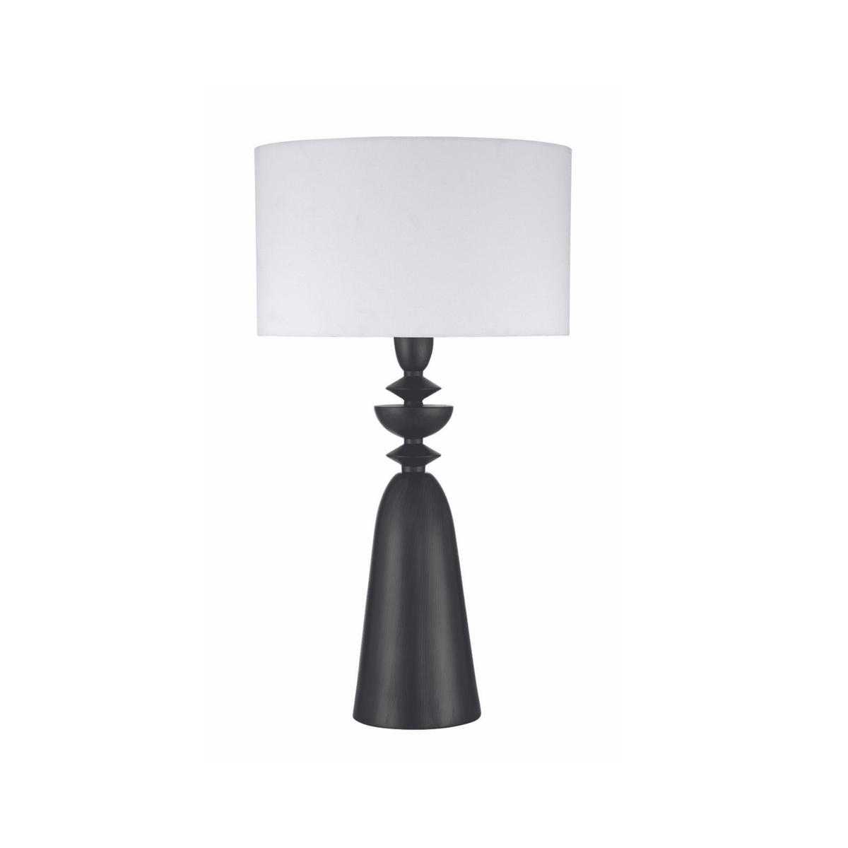 Travis 1 Light Table Lamp in Dark Wood - Orvon Lighting
