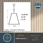 Tremont 15 in. W 4 Light Pendant Matte Black - Orvon Lighting