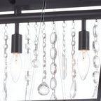 Tremont 36.5 in. W 5 Light Linear Chandelier Matte Black - Orvon Lighting