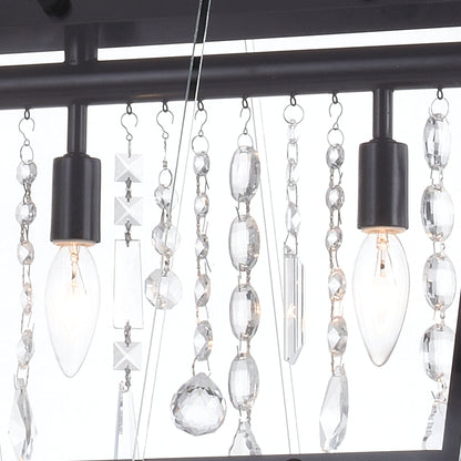 Tremont 36.5 in. W 5 Light Linear Chandelier Matte Black - Orvon Lighting